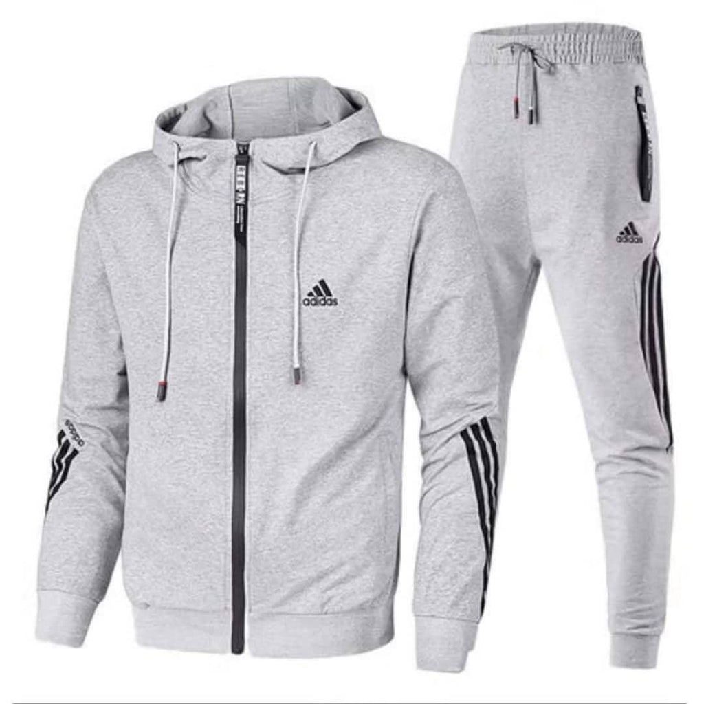 grey adidas sweat suit