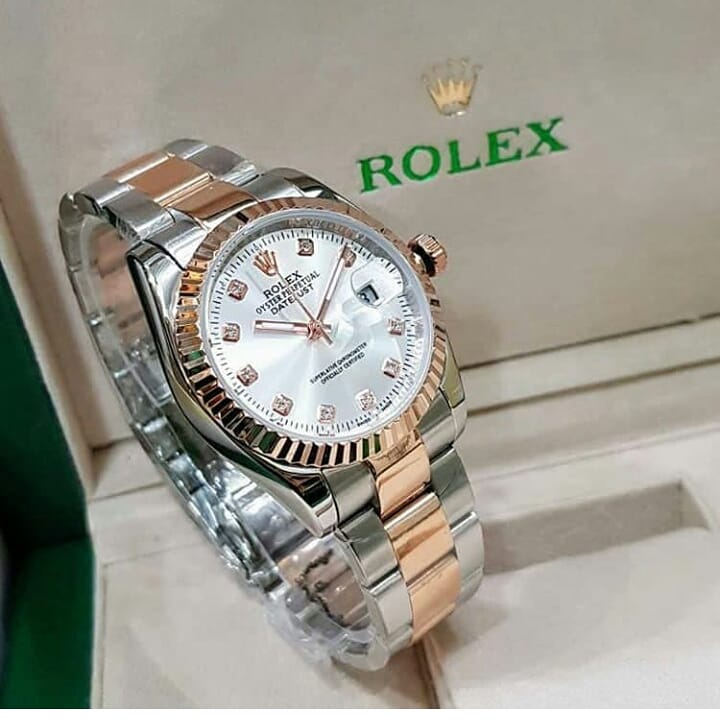 gold and silver rolex watch