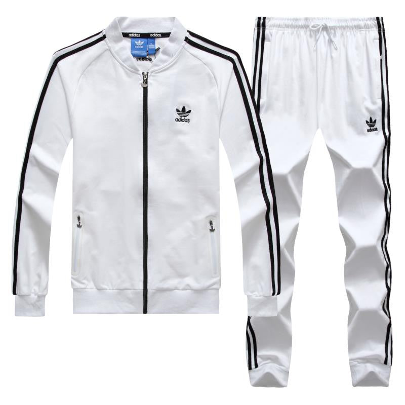 all white adidas suit