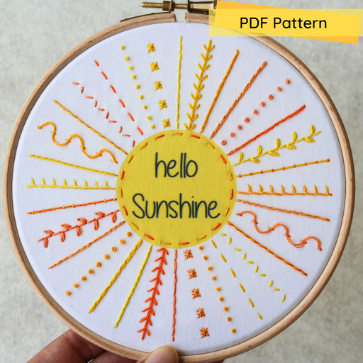 Sunshine and Rainbows Beginner Embroidery Kit