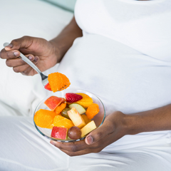 pregnant woman eating