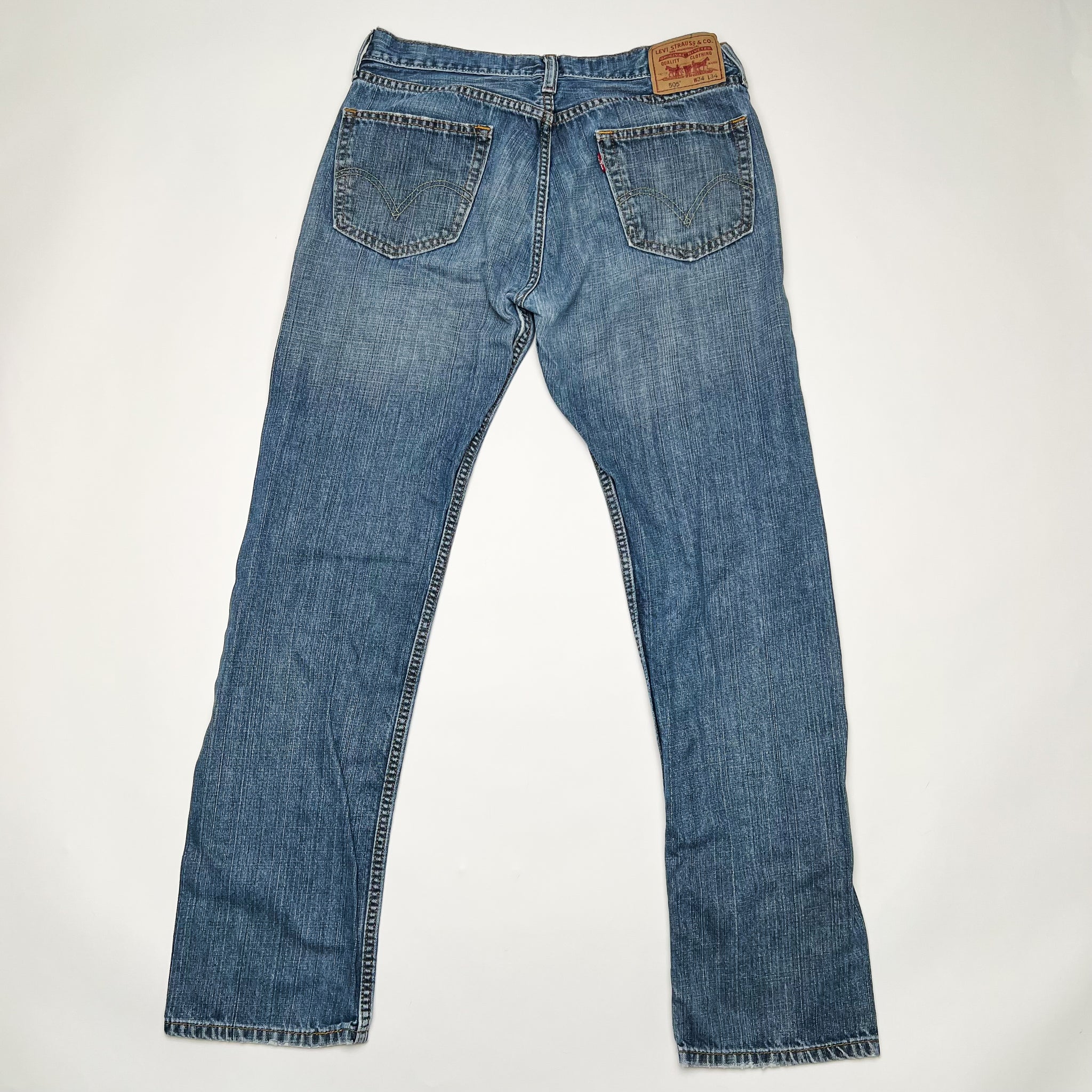 Vintage Blue Levi 505 Jeans (34 x 34) – Rebalance Vintage