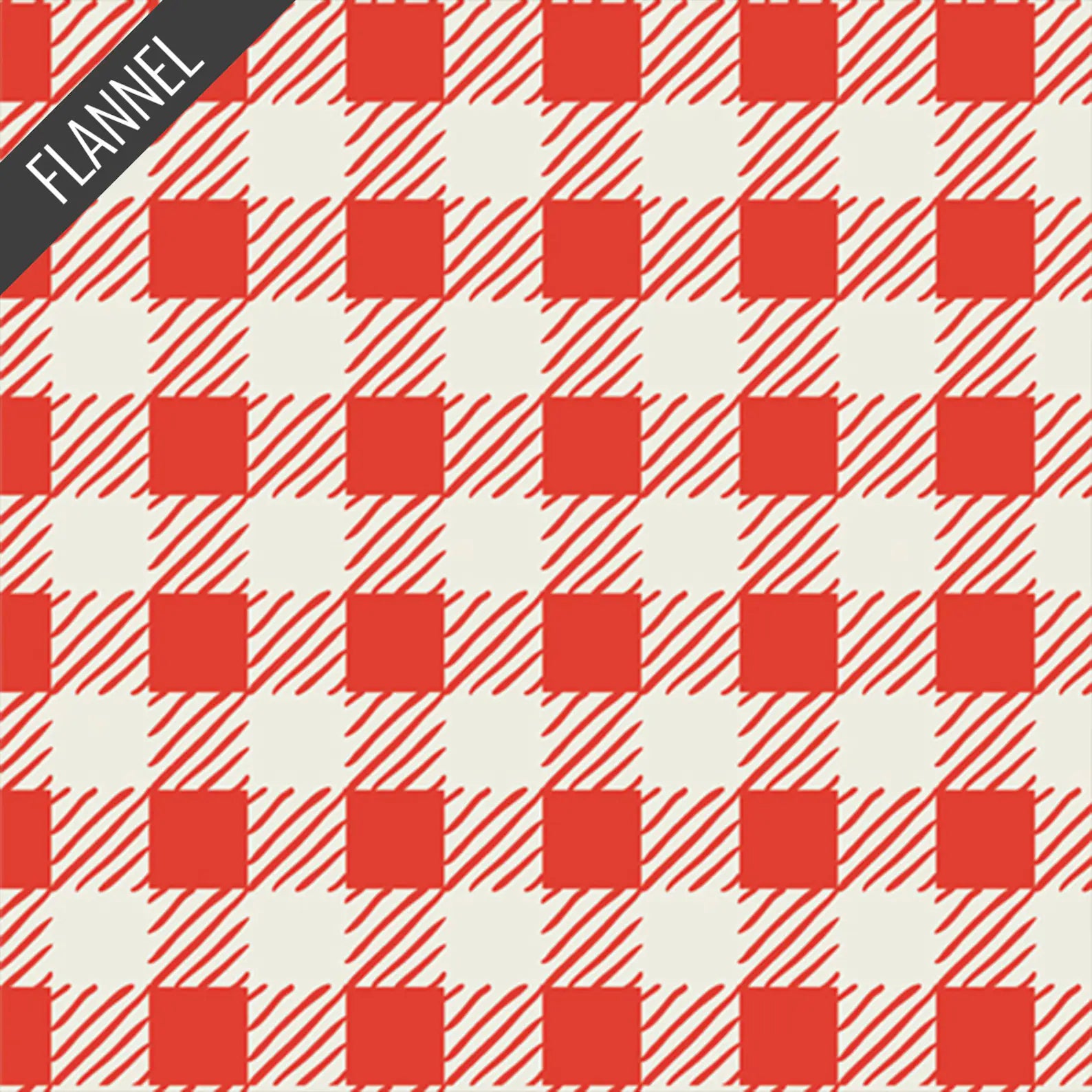 Add-On Backing: Checkered Charm FLANNEL in Red, for Christmas in the Cabin Beginners Crossing Pre-Cut Quilt Kit