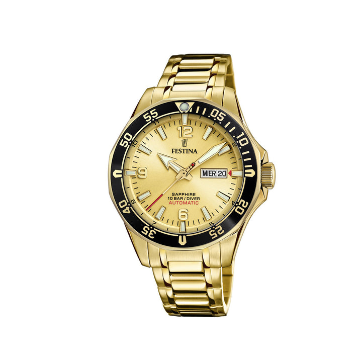 Festina F20479/1 Automatic Gold Stainless Steel Strap Watch For Men – Time  Depot