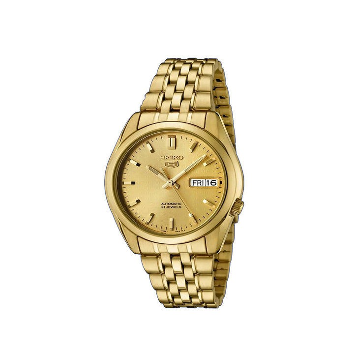 Seiko 5 SNK366K1 Gold Automatic Stainless Steel Strap Watch For Men – Time  Depot