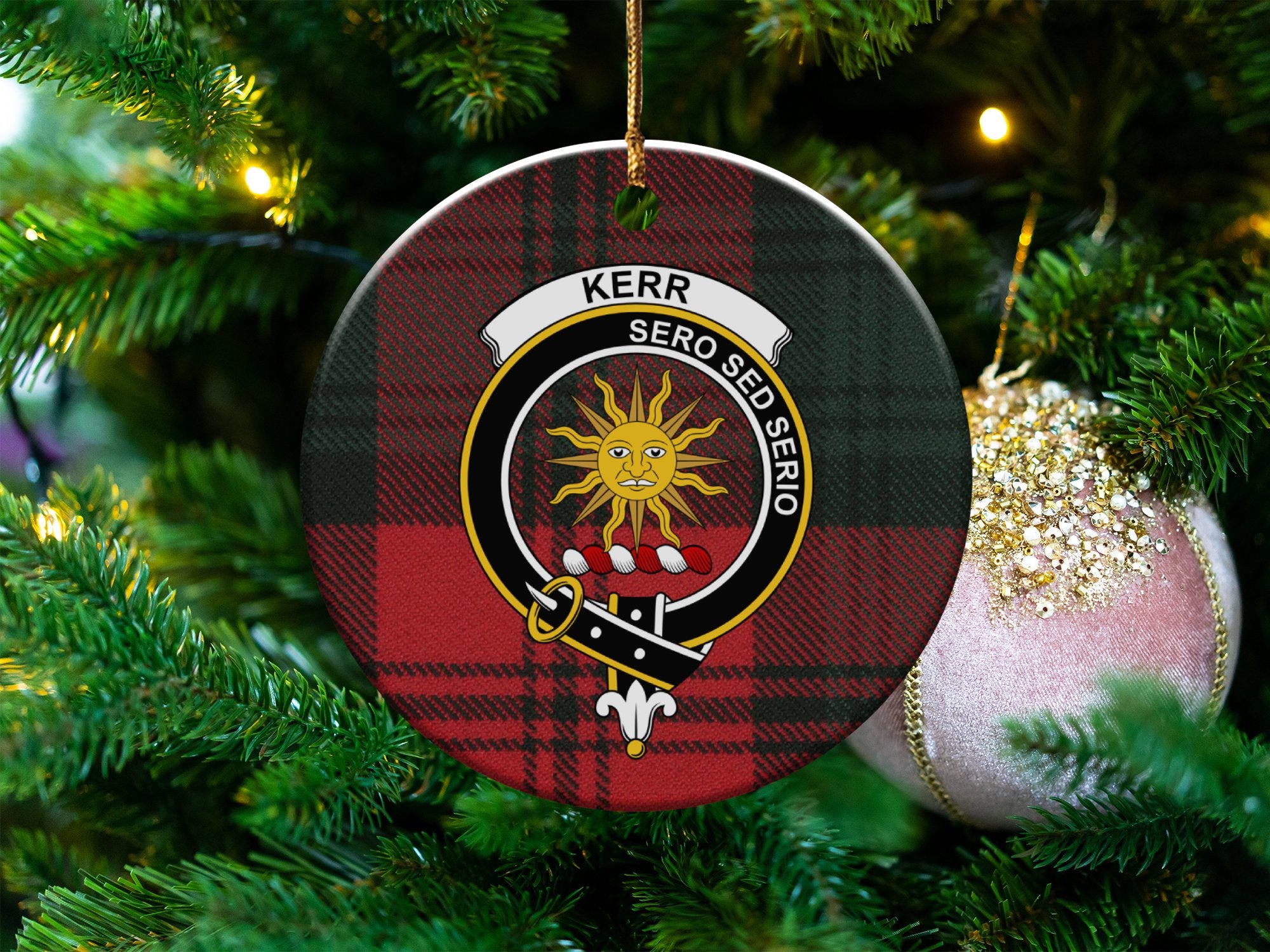 Kerr Scottish Clan Crest Christmas Ornaments