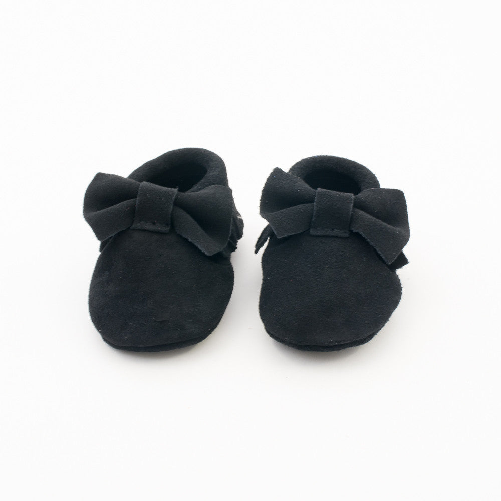 black baby moccasins