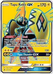 Mavin  Pokemon TCG MISCUT ERROR Tapu Koko GX Full Art 135/145