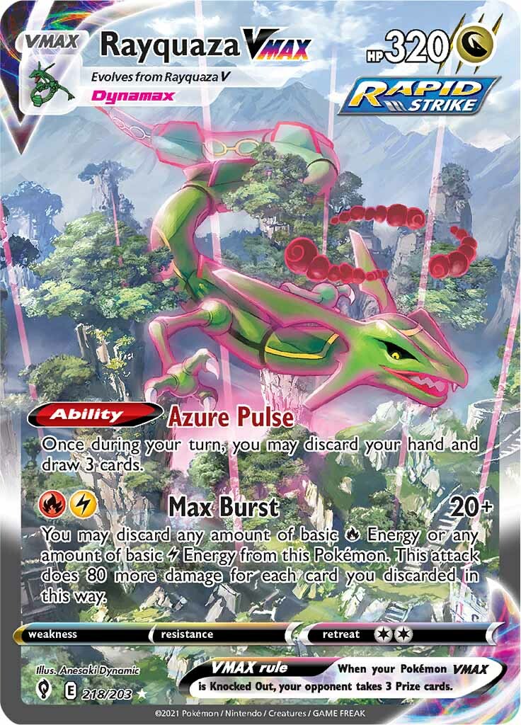 Rayquaza-VMAX (217/203), Busca de Cards