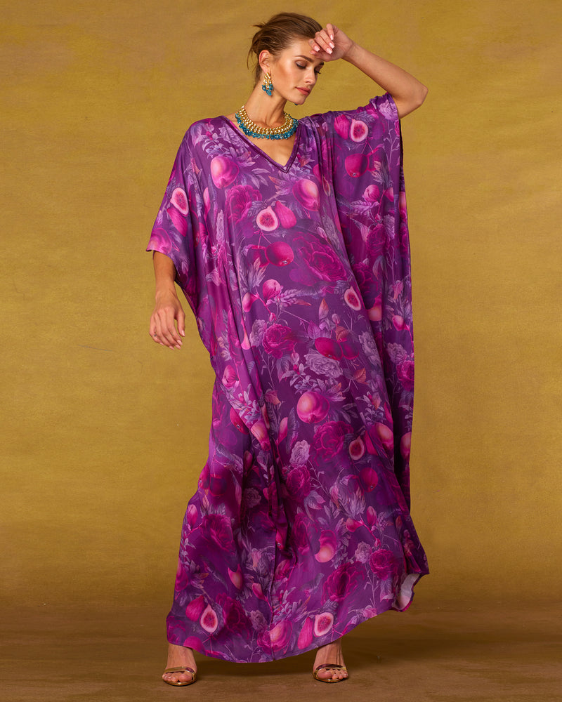 NicoBlu® Fleur Kaftan Dress in Opulent Harvest – NICOBLU