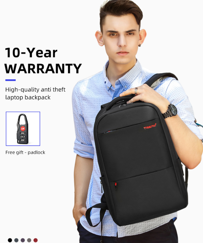 Black Backpack Model Picture