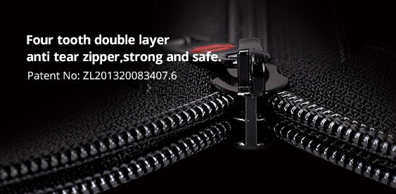 Double-layer anti-theft and explosion-proof zipper display