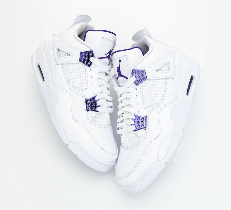 jordan retro 4 white court purple