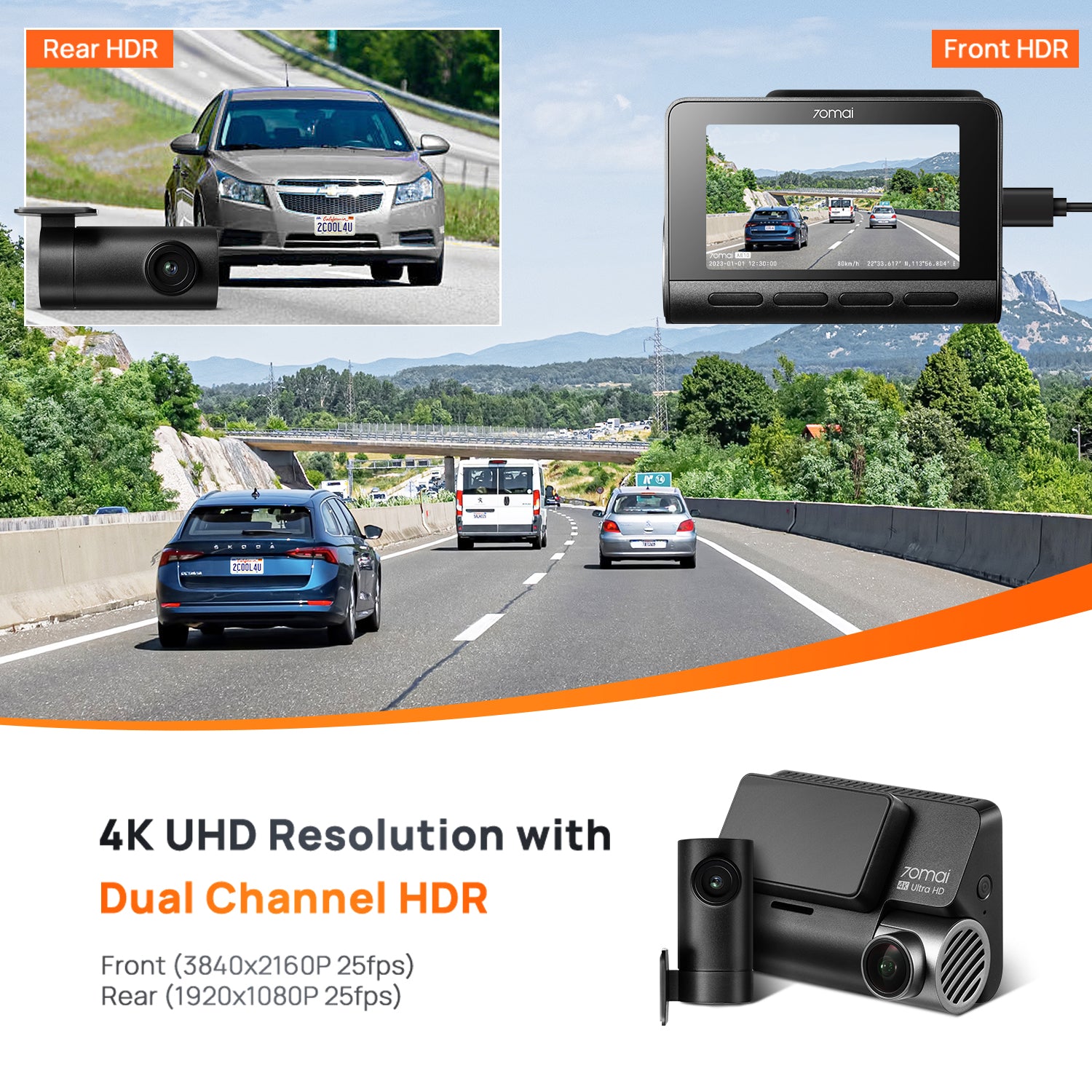 70mai A810 4K HDR Dual-Vision DashCam - NEXDIGITRON®