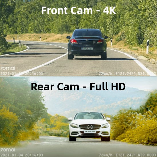 70mai 4K Dash Cam A800S Built In GPS ADAS Parking Monitor DVR Car UHD Camera