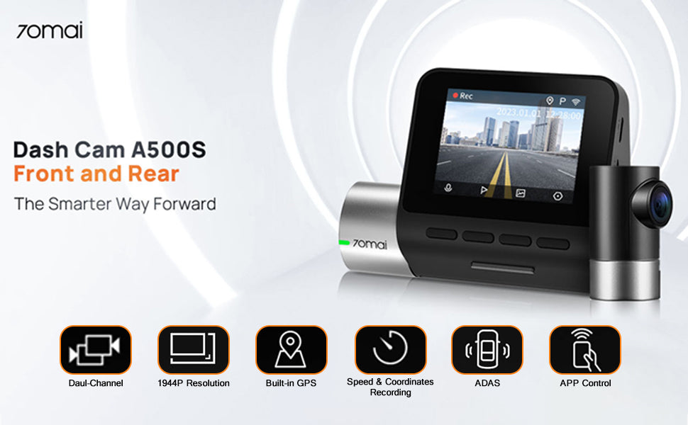 Xiaomi 70mai A500s Dash Cam Pro Plus+ GPS 