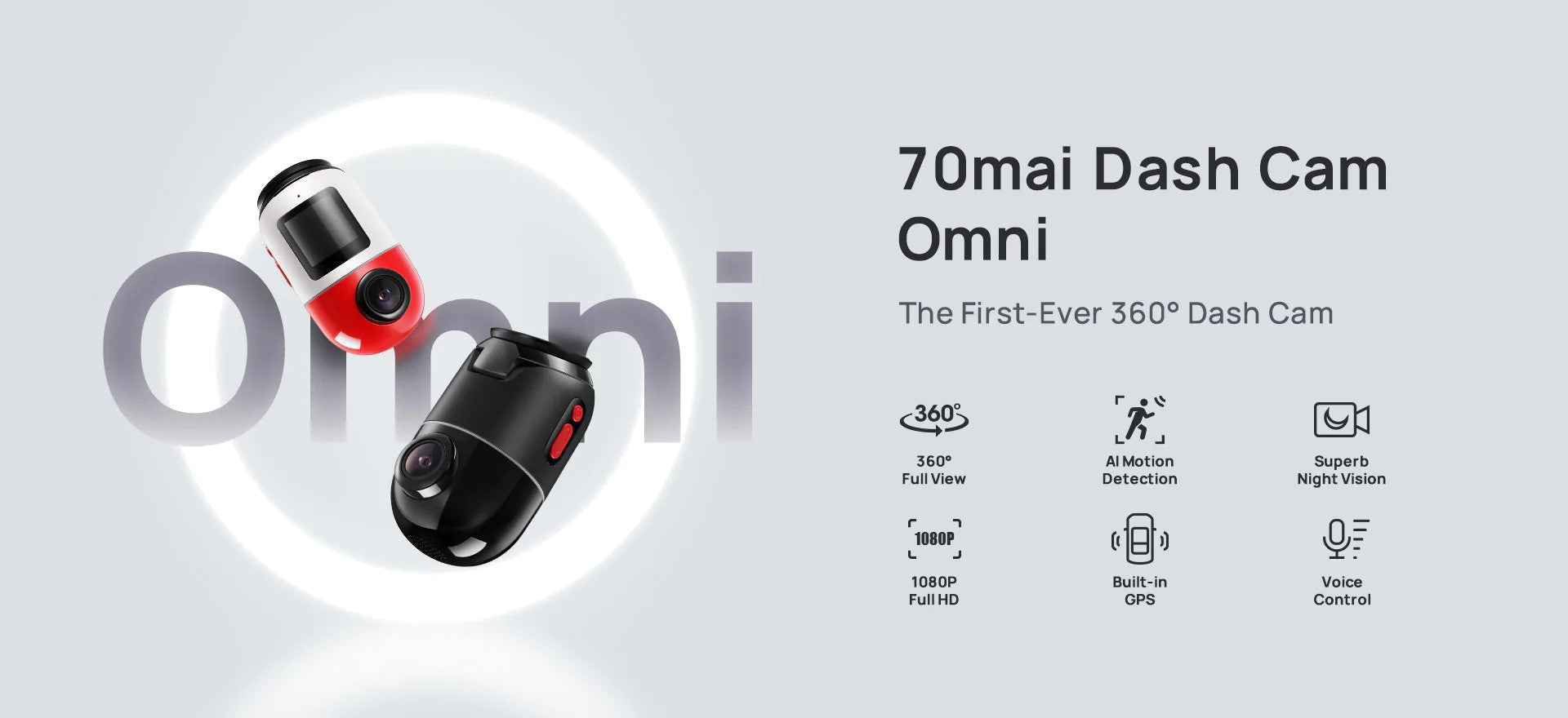 70mai Dash Cam Omni, Patented 360° Design – NEXDIGITRON®