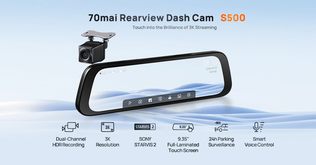 70mai Dash Cam 3 M200 APP Voice Control 1080P HDR Night Vision 24H
