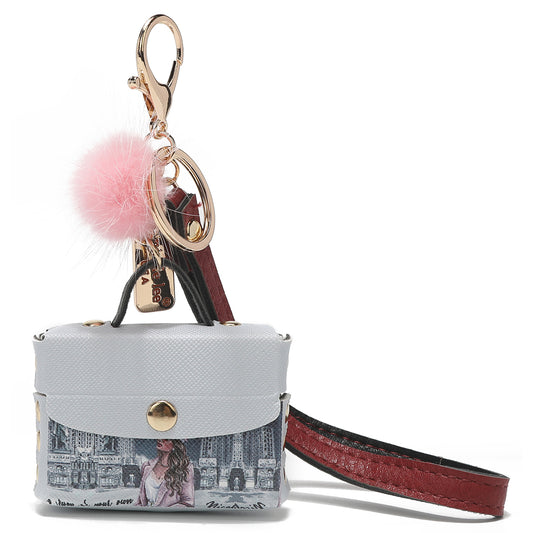 Lipstick Case Wristlet Bracelet Keychain, Bangle with Pouch, Heart Sequin  Charm – Nicole Lee Online