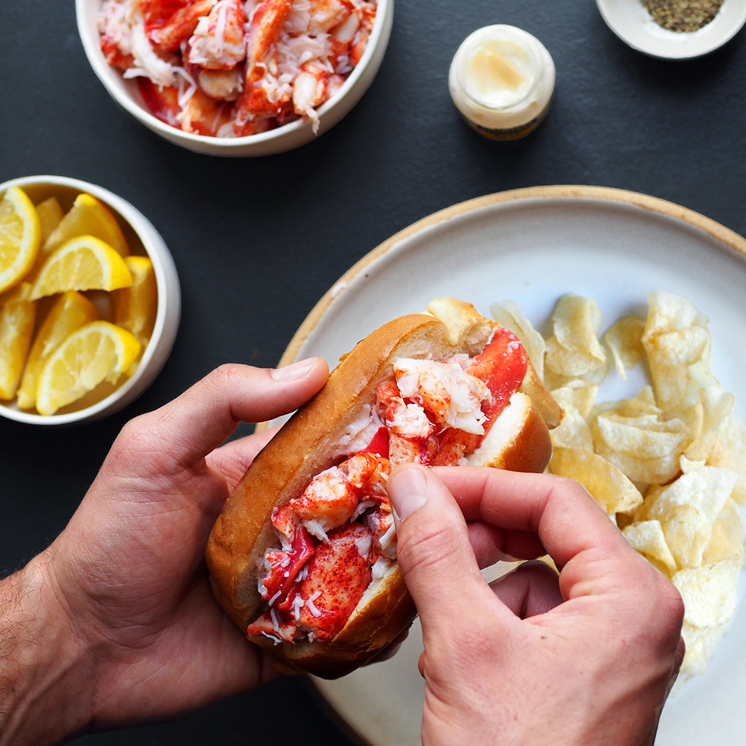 Fresh Maine lobster rolls in Frisco at Richardson Seafood