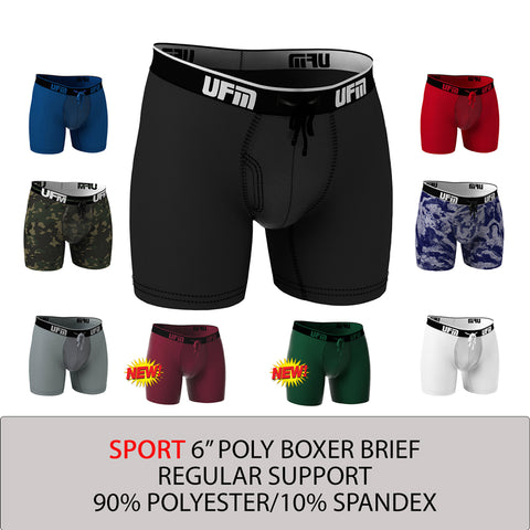 9PK Performance Mens Boxer Briefs Polyester Underwear Size Small M Large XL  XXL