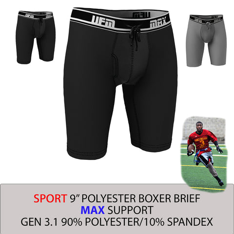Boxer Briefs Std Poly-Pouch Underwear for Men-REG Patented Support