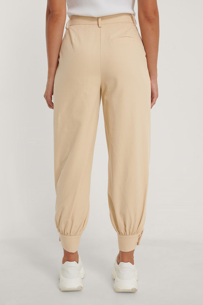 Faux Leather Cargo Pants Ecru - Southern Fashion Boutique Bliss