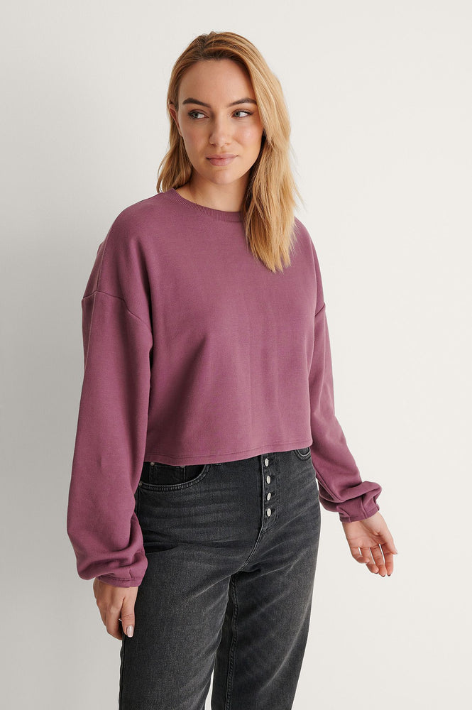 Absolutely loving the LA Puff Sleeve Crop Sweatshirt!! (True Navy