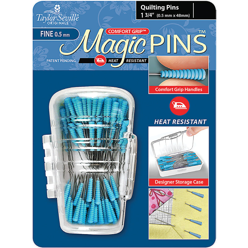 eQuilter Comfort Grip Magic Quilting Pins - Fine - 50 Count