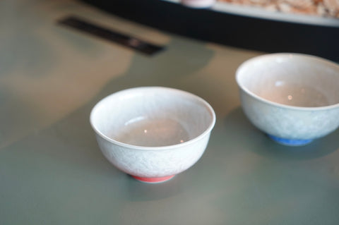 Crystal flower rice bowl set