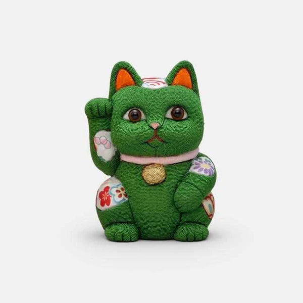 Japanese feng shui green maneki neko