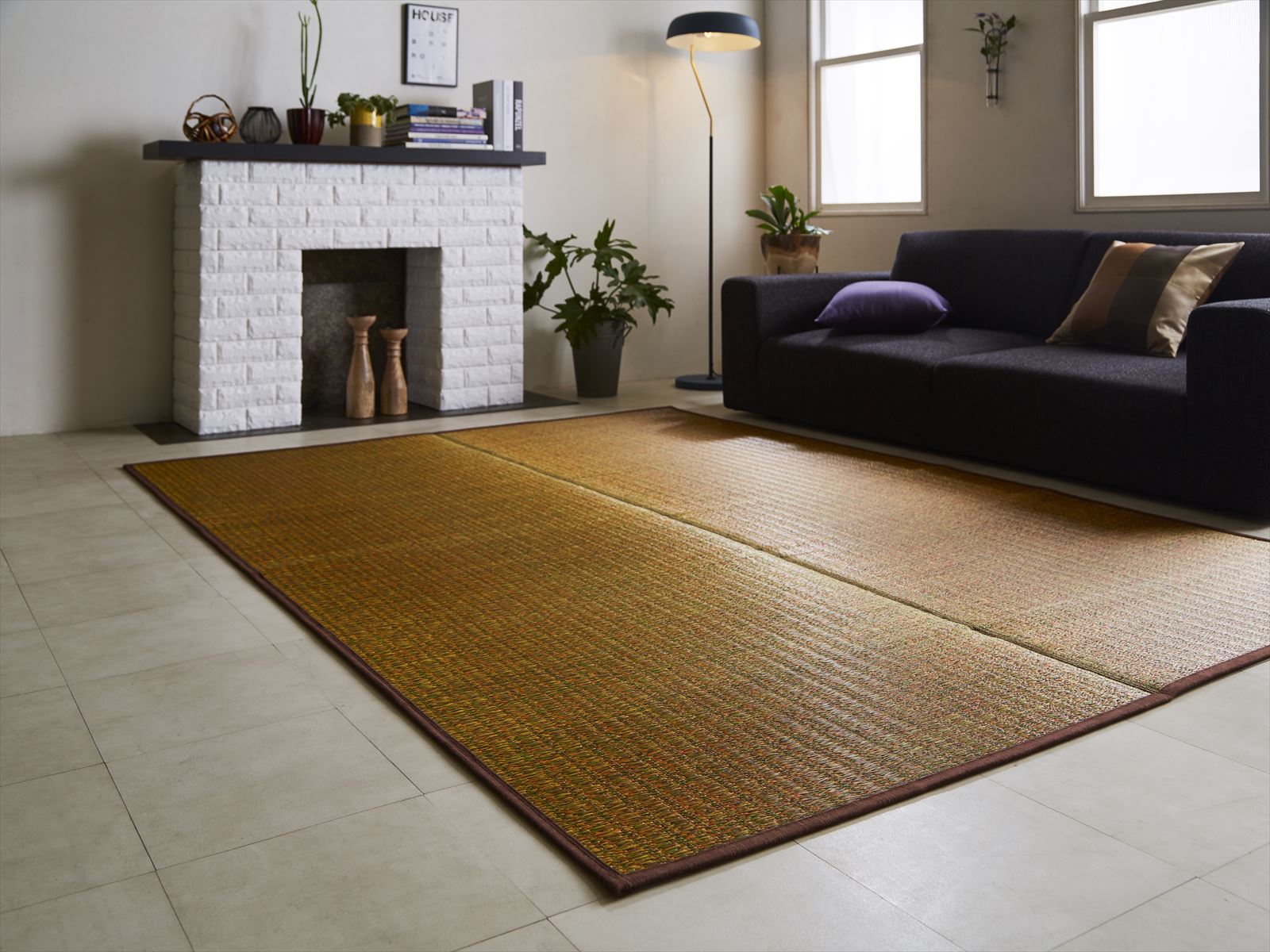 Japanese interior design rug tatami