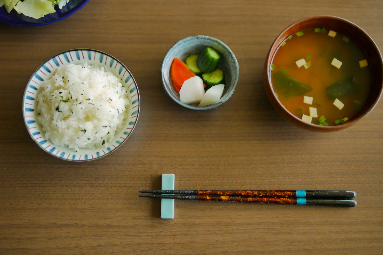 matching chopstick rest table setting