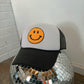 Smiley Trucker Hat - B&W