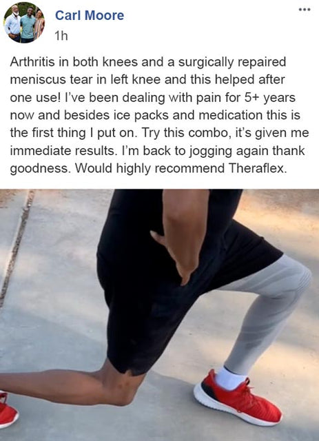 Customer's review on TheraFlex Knee Sleeves.