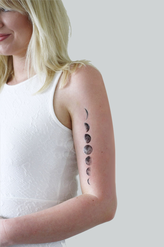  Moon  phase  temporary  tattoo Temporary  Tattoos by Tattoorary