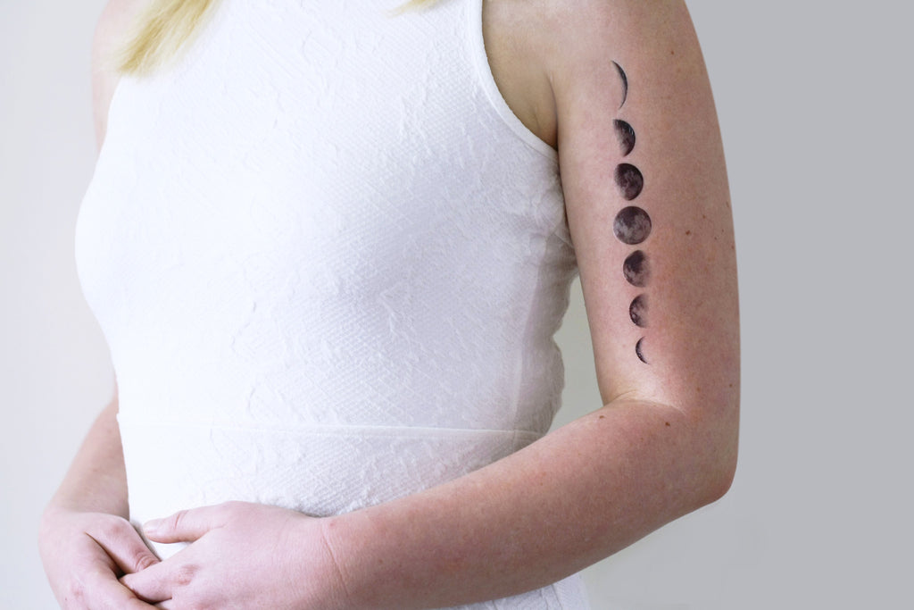  Moon  phase  temporary  tattoo Temporary  Tattoos by Tattoorary