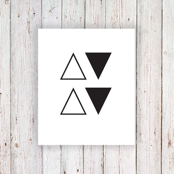 Small triangle temporary tattoos (4 pieces) - Temporary ...