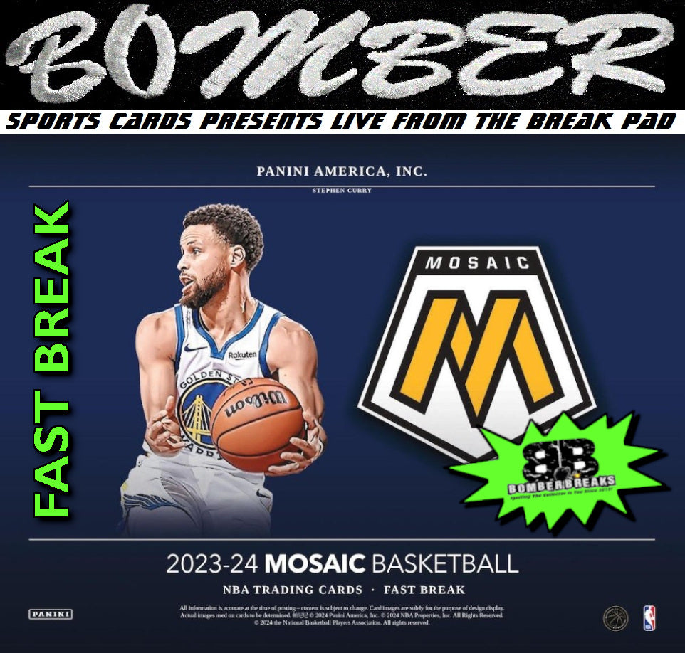 3:45pm ET - 💰($75 Break Credit Added) 🚨(NOW A FILLER!) - WEDNESDAY - 2023/24 Panini Mosaic Fast Break Basketball 5 Box Break - Pick Your Team #3 - Live 9/4/24