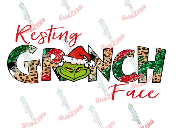 Grinch Face ready to press sublimation heat transfer – SubZero