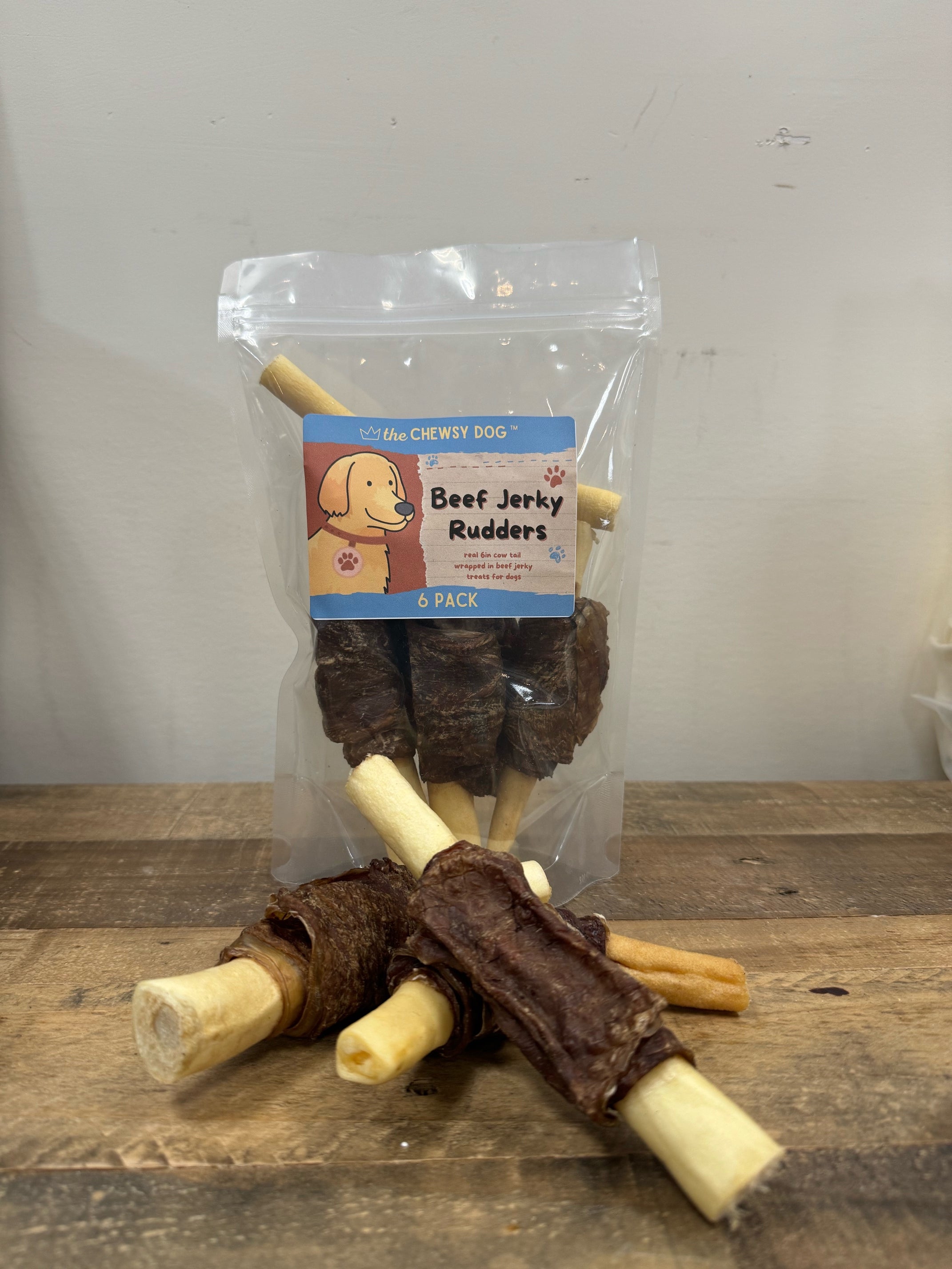 The Chewsy Dog Jerky Rudders - Beef