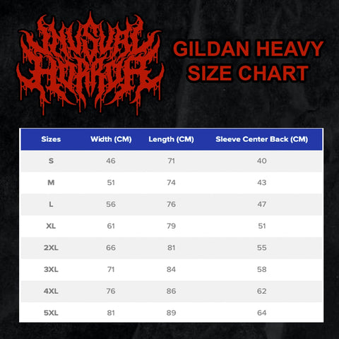 Gildan Heavy Size Chart