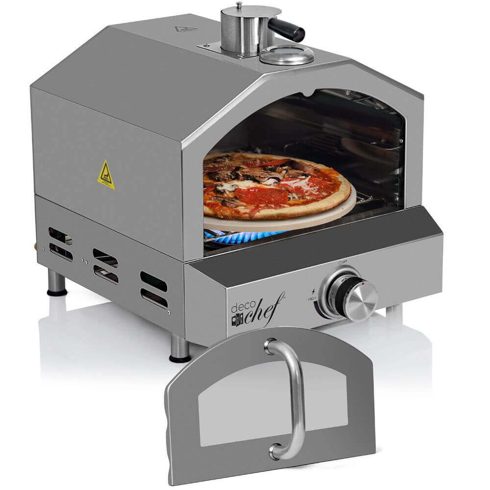 Wissen viering wiel Deco Chef 2-in-1 Portable Propane Gas Pizza Oven & Grill - Deco Gear
