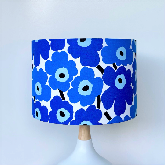 blue lampshade