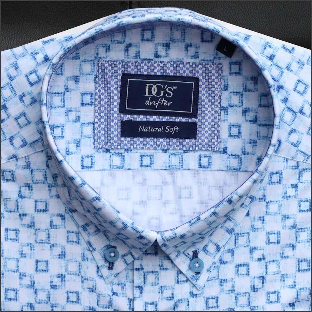 Dg's Blue  Check Short sleeve Shirt^