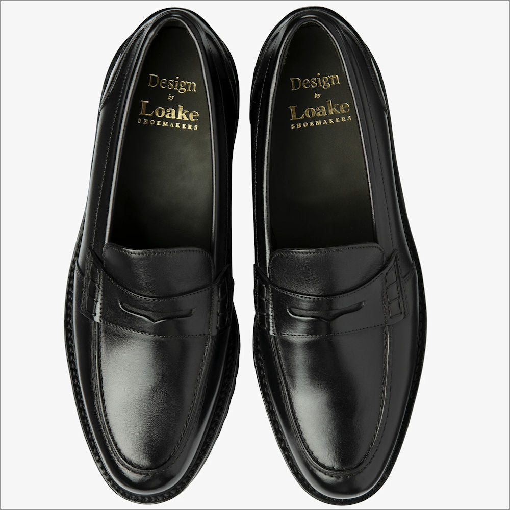 Loake Crux Black Premium Leather Loafer*