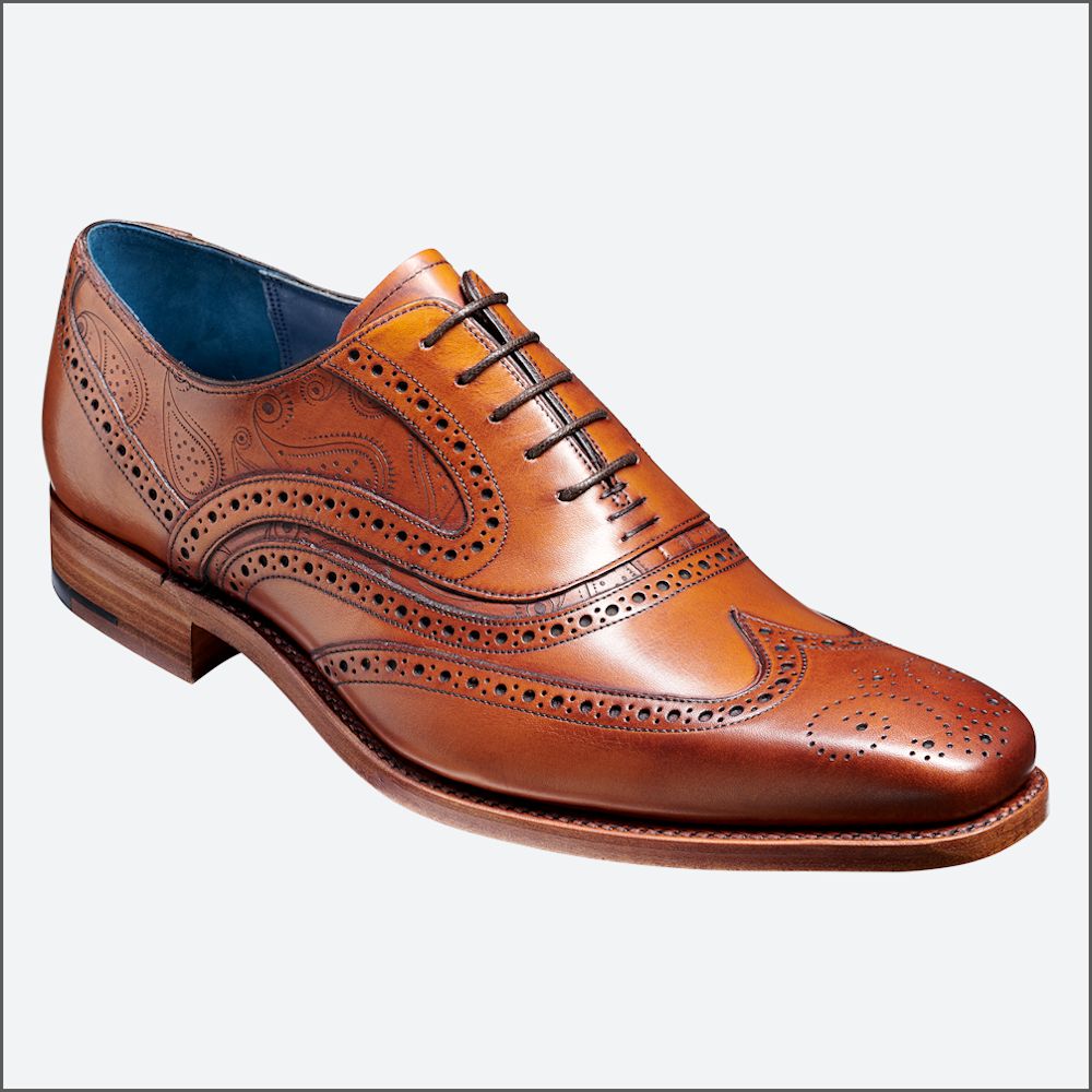 Barker McClean - Antique Rosewood Paisley Wingtip Brogue/