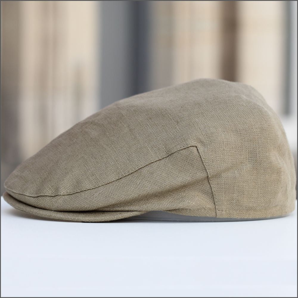 Irish Linen Khaki Cap+