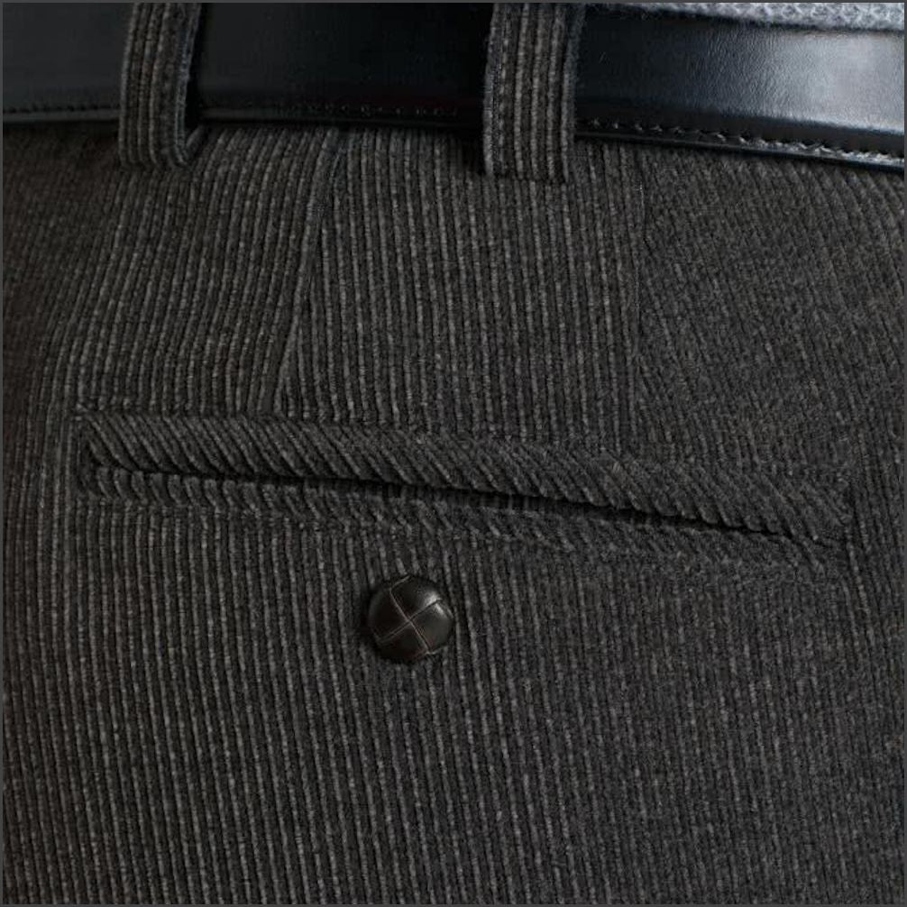 Meyer Roma Trevira Grey Wool Cord 2-390-07* | cwmenswear