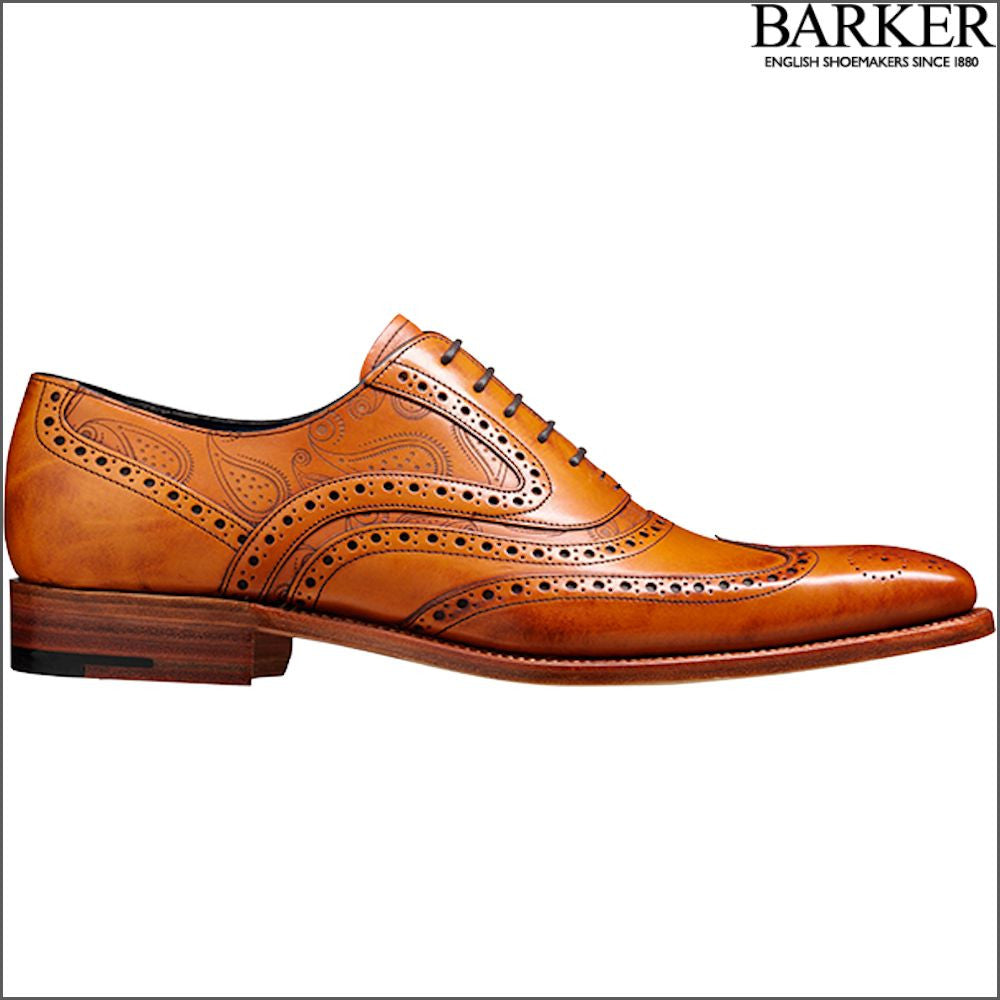 Barker Mcclean Cedar Calfpaisley Laser Wingtip Brogue Cwmenswear 0126